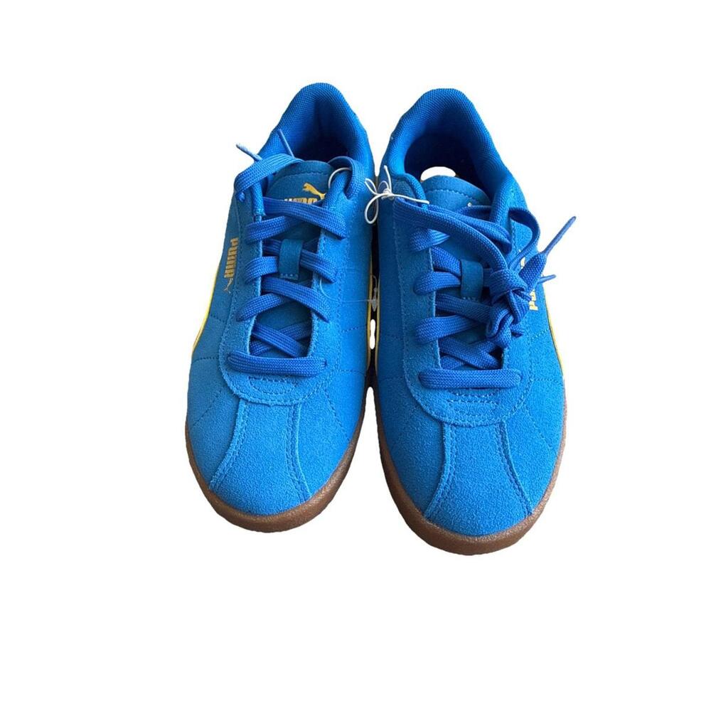 PUMA Kids Sneakers Bluebird Blue and Yellow Suede (Kid) Size 3 New - Picture 2 of 5